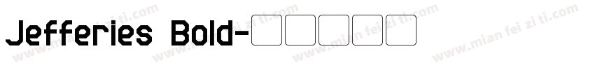 Jefferies Bold字体转换